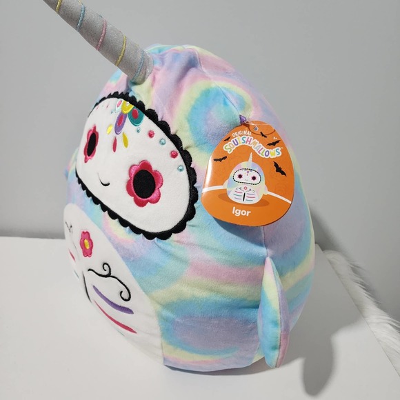 Squishmallows 12" Igor the Narwhal Day of the Dead 2022 Limited Edition - Picture 3 of 4